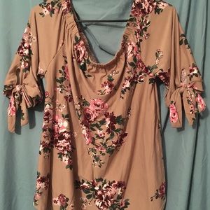 Floral Off Shoulder Top - 3x